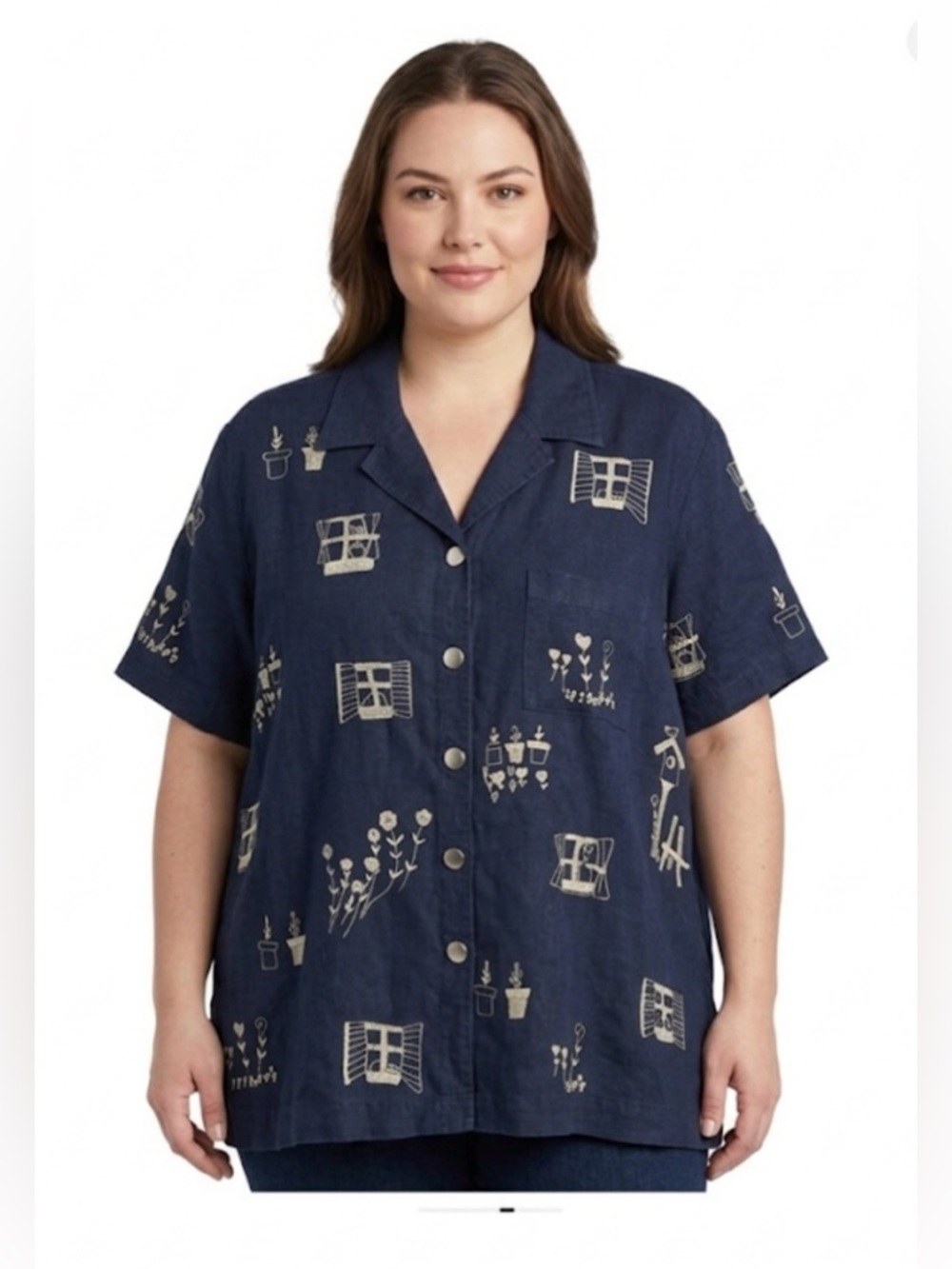 David Dart Woman’s 100% Linen Top size 2X